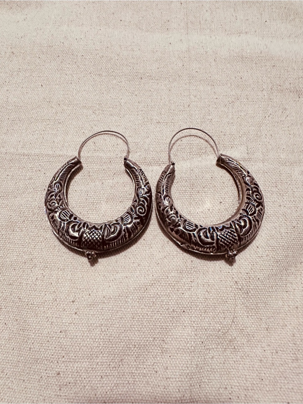 Vintage | Earrings | Vintage Silver Indian Earrings